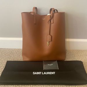 YSL North South Tote in Brick - Card and Dustbag